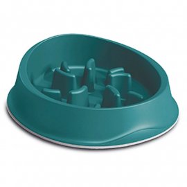 Stefanplast Chic миска для повільного годування котів і собак, смарагдовий