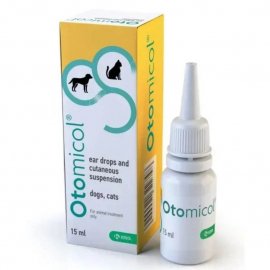Krka Otomicol (Отомикол) ушные капли для лечения отитов и инфекций кожи у собак и кошек