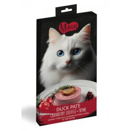 Mavsy Creamy Superfood Duck Breast Pate, Cranberry Soufflé & Thyme ласощі для котів у вигляді крему ПАШТЕТ З КАЧИНОЇ ГРУДКИ, ЖУРАВЛИНИ І ТИМ'ЯНУ