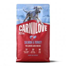 Carnilove Active Junior Large Breed Salmon & Turkey сухий беззерновий корм для цуценят великих порід ЛОСОСЬ І ІНДИЧКА