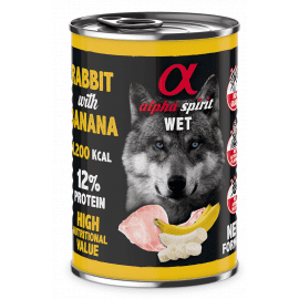 Alpha Spirit (Альфа Спирит) Wet Rabbit with Banana полнорационный влажный корм для собак КРОЛИК и БАНАН