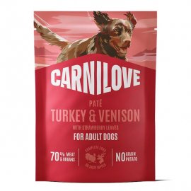 Carnilove Turkey & Venison with Stawberry Leaves влажный корм для собак, паштет ИНДЕЙКА, ОЛЕНИНА и ЛИСТЬЯ КЛУБНИКИ