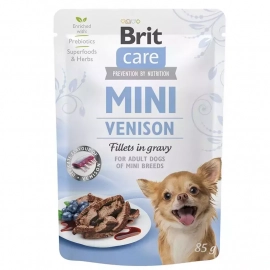 Brit Care Dog Mini Fillets in Gravy Vension консервы для собак мелких пород ОЛЕНИНА В СОУСЕ