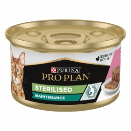 Purina Pro Plan (Пурина Про План) Sterilised Maintenance Salmon & Tuna влажный корм для стерилизованных кошек кусочки в паштете, ТУНЕЦ и ЛОСОСЬ
