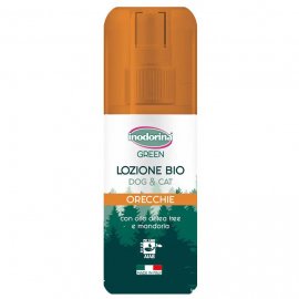 Inodorina Green Lozione Orecchie лосьон для очистки ушей кошек и собак с маслом чайного дерева и миндаля