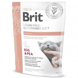 Brit Veterinary Diet Cat Grain Free Renal Egg & Pea беззерновий сухий корм для кішок при захворюваннях нирок ЯЙЦЯ та ГОРОХ