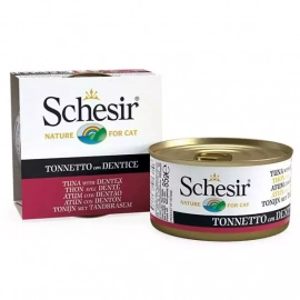 Schesir (Шезир) Tuna with Dentex консервы для кошек ТУНЕЦ с ЗУБАНОМ