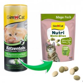 GimCat Nutri Biotin Bites Skin & Coat Care ласощі для шкіри та шерсті котів ВОДОРОСТІ та БІОТИН GimCat Nutri Biotin Bites Skin & Coat Care ласощі для шкіри та шерсті котів ВОДОРОСТІ та БІОТИН