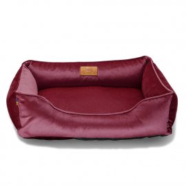Harley & Cho DREAMER VELOUR WINE лежак для собак (велюр), вишневый