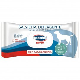 Inodorina Clorex влажные салфетки для собак с хлоргексидином Белый Мускус