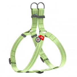 Collar WAUDOG Re-cotton с QR паспортом, шлея из восстановленного хлопка, пластиковая пряжка, САЛАТОВАЯ