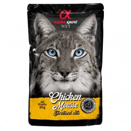 Alpha Spirit Chicken Mousse Sterilised беззерновий вологий корм для стерилізованих котів КУРКА