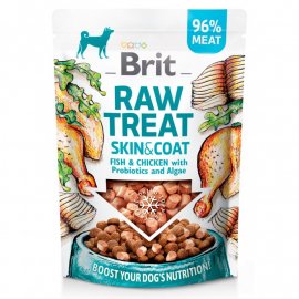 Brit Care Dog Raw Treat Skin & Coat Freeze-dried Fish & Chicken ласощі для шкіри та шерсті собак РИБА І КУРКА
