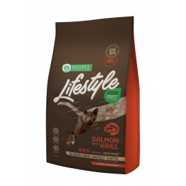 Natures Protection Lifestyle GRAIN FREE SALMON STERILISED беззерновой корм для стерилизованных взрослых кошек ЛОСОСЬ