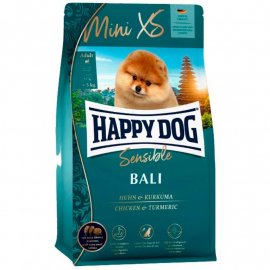 Happy Dog Sensible Mini XS Bali Chicken & Turmeris сухой полнорационній корм для собак малых пород КУРИЦА и КУКУРМА