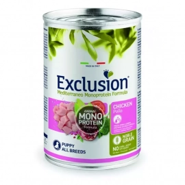 Exclusion (Эксклюжн) Puppy Chicken All Breed монопротеиновые консервы для щенков всех пород, КУРИЦА