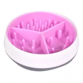 AnimAll Миска для повільного годування кішок та собак 2 в 1, світло-фіолетовий