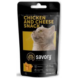 Savory (Сейвори) CATS SNACKS PILLOWS GOURMAND WITH CHICKEN AND CHEESE лакомство для кошек, подушечки с курицей и сыром
