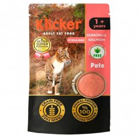 Klicker Salmon Pate влажный корм для стерилизованных кошек, ЛОСОСЬ, паштет