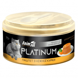 AnimAll Platinum Chicken консерви для кішок, паштет, КУРКА