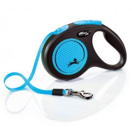 Flexi NEW NEON поводок-рулетка для собак, лента, синий