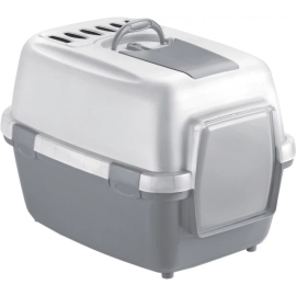 Stefanplast Wiva Cat закрытый туалет с фильтром для кошек, серый