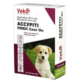 Veko Ассуріті Плюс спот-он краплі від бліх, кліщів і гельмінтів для собак