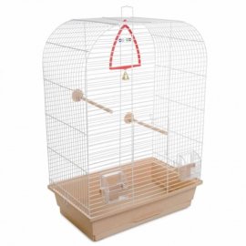 Природа Аурика - Клетка для мелких декоративных птиц порошковое покрытие, белый/бежевый