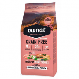Ownat Grain Free Mini Chicken&Turkey сухой беззерновой корм для собак мелких пород КУРИЦА и ИНДЕЙКА