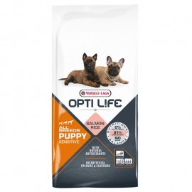 Opti Life Puppy Sensitive Salmon & Rice сухий корм для цуценят усіх порід із чутливим травленням ЛОСОСЬ та РИС