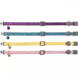 Trixie Glitter - Нейлоновый блестящий ошейник для кошек с металлической пряжкой (4207)