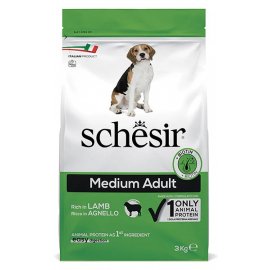 Schesir MEDIUM ADULT LAMB сухой монопротеиновый корм для взрослых собак средних пород ЯГНЕНОК