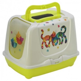 Moderna Trendy Friends Forever закрытый туалет для кошек, лимонный