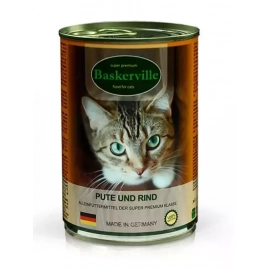 Baskerville (Баскервиль) ИНДЕЙКА И ГОВЯДИНА - консервы для кошек
