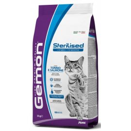 Gemon STERILISED сухой корм для стерилизованных кошек ТУНЕЦ и ЛОСОСЬ