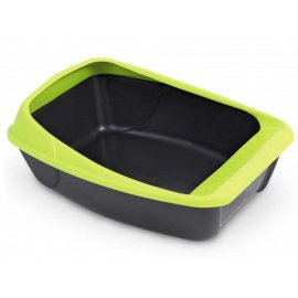 MP Bergamo VIRGO DARK туалет для кішок з рамкою, зелений/сірий