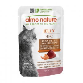Almo Nature HFC JELLY TUNA & SHRIMPS консерви для котів ТУНЕЦЬ і КРЕВЕТКИ, желе пауч