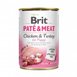 Brit Pate & Meat Puppy консервы для щенков КУРИЦА И ИНДЕЙКА В ПАШТЕТЕ