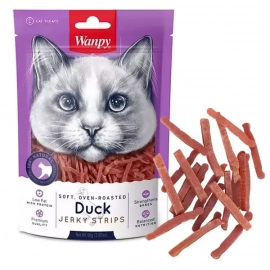 Wanpy (Ванпи) Soft Duck Jerky Strips лакомство для кошек полоски, ФИЛЕ УТКИ ВЯЛЕНОЕ
