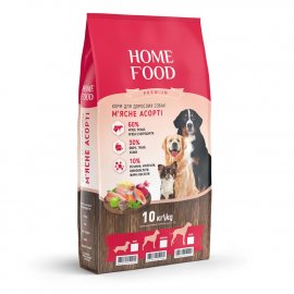 Home Food (Хоум Фуд) Dog Adult Maxi Meat Assorted повнораціонний корм для собак великих порід М'ЯСНЕ АССОРТІ