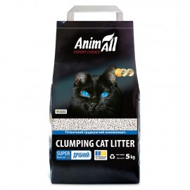 AnimAll Expert Choice НАТУРАЛ бентонитовый комкующийся наполнитель для кошачьего туалета, мелкая фракция