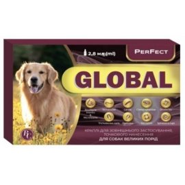 Ветсинтез PerFect Global краплі на холку від бліх, кліщів та гельмінтів для собак