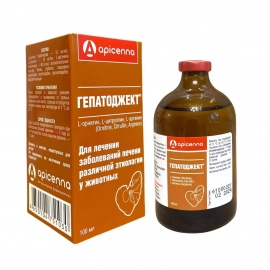 Apicenna (Апіценна) ГЕПАТОДЖЕКТ гепатопротектор для лікування та профілактики захворювань печінки у тварин, 100 мл