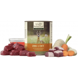 Hubertus Gold (Хубертус Голд)  Beef & Duck консервы для собак ГОВЯДИНА, УТКА, ПАСТЕРНАК, МОРКОВЬ И МАСЛО ЧЕРНОГО ТМИНА