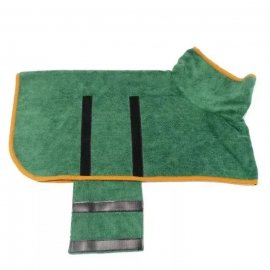 Fovis Derby полотенце-халат из микрофибры для собак и кошек, зеленый