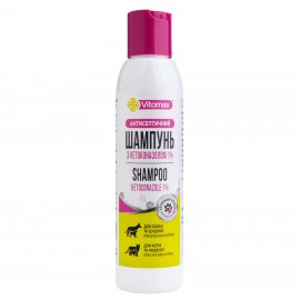 Vitomax Шампунь антисептичний з кетоконазолом 1% для котів та собак