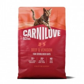 Carnilove Active Sterilised Beef & Venison сухий беззерновий корм для стерилізованих котів ЯЛОВИЧИНА та ОЛЕНИНА