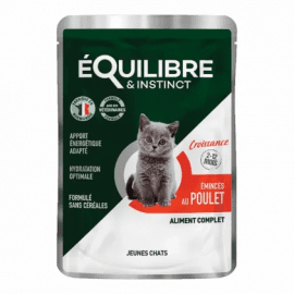 eQuilibre & Instinct CHICKEN консерви для кошенят, рагу в соусі КУРКА