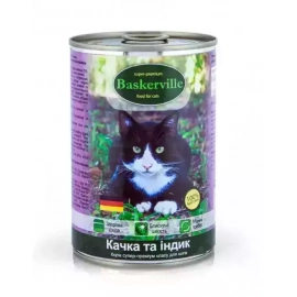 Baskerville (Баскервиль) УТКА-ИНДЕЙКА - консервы для кошек