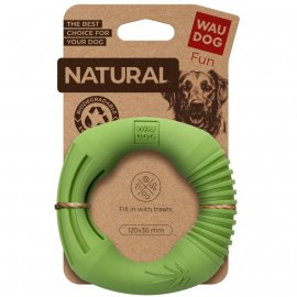 Collar WAUDOG Fun Natural игрушка для собак из биоразлагаемой резины КОЛЬЦО, зеленый